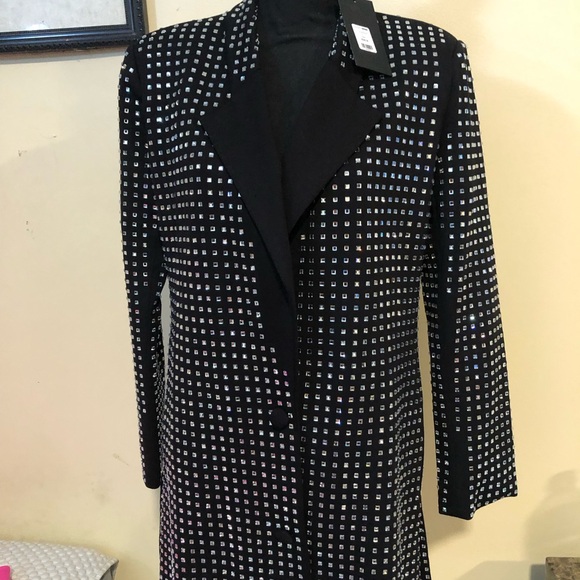 Black Sequin Women's Jacket - Picture 2 of 6